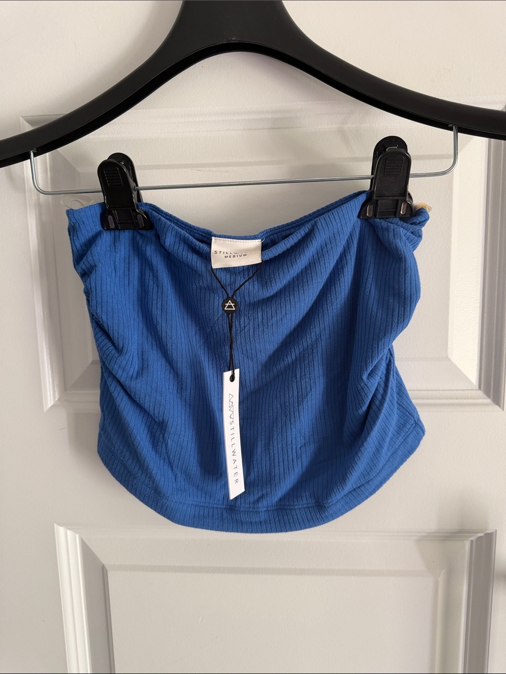 Stillwater Royal Blue Ribbed Strapless Tube Top medium